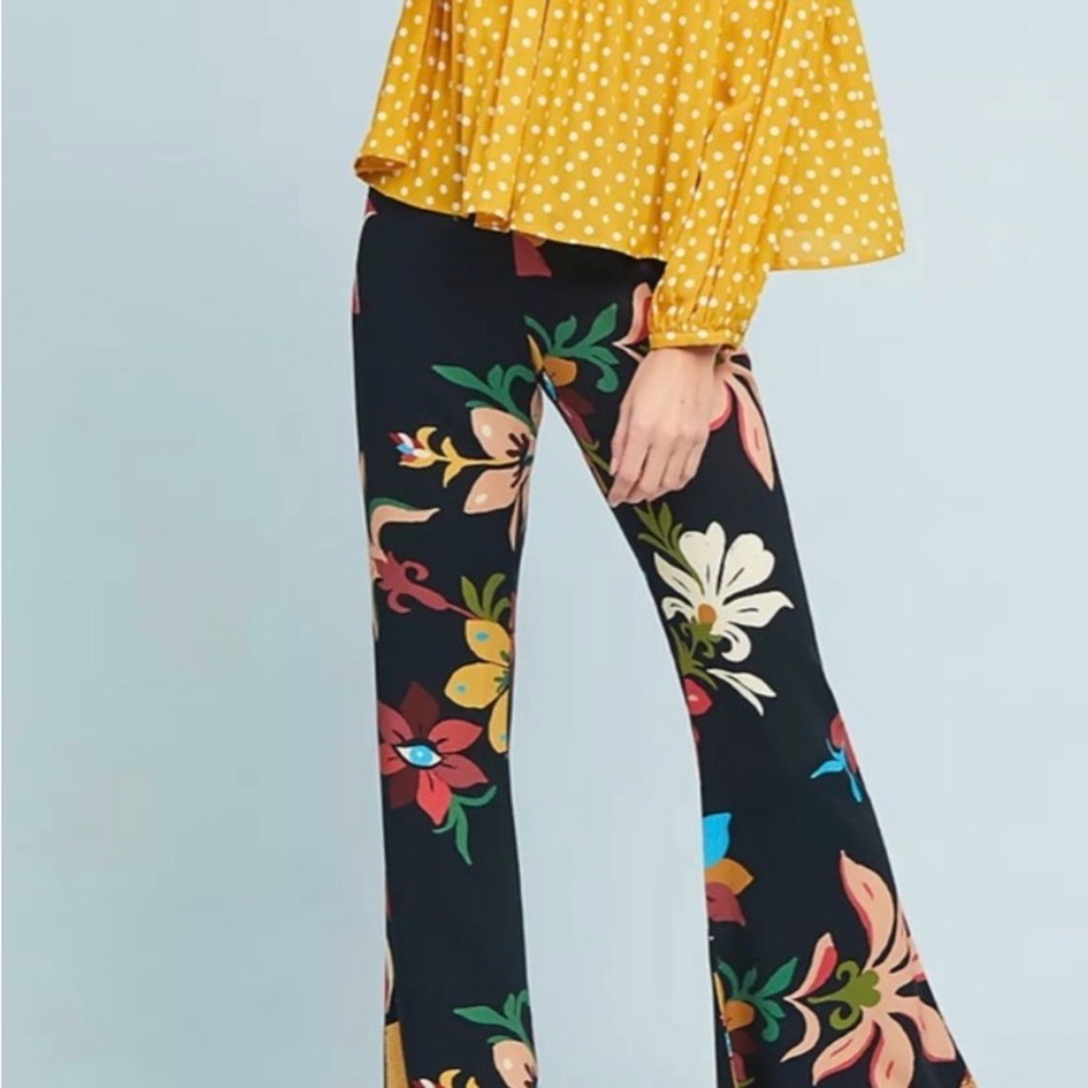 FARM Rio Black Floral Women's Pants